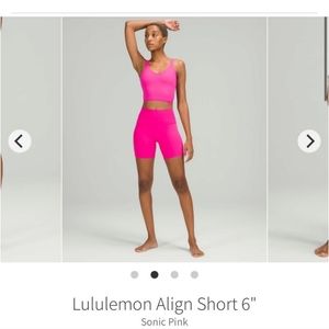 Lululemon EUC Align Shorts Sonic Pink